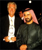 His Highness The Crownprince Sheikh Mohammed Al Maktoum and >The Gala-Singer< Bruce Voice